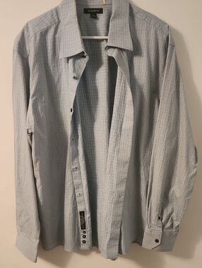 Brandini Light Blue Check Dress Shirt